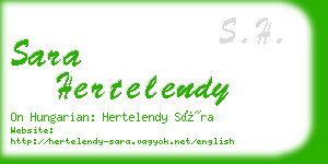 sara hertelendy business card